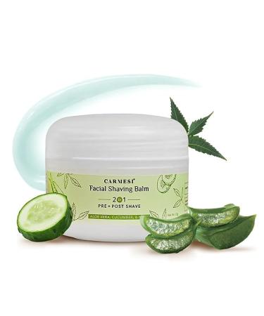 Facial Shaving Balm for Women | 2-in-1 (Pre + Post-Shave) | Cooling Effect | No Razor Burns | Aloe Vera Cucumber Neem | Non-Greasy | For All Skin Types | 50g