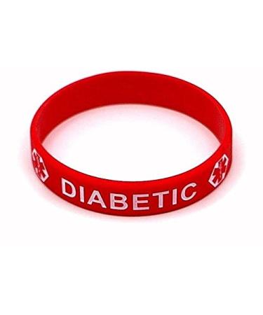 Diabetic Bracelet - Diabetic Medical Alert id Bracelet Emergency Wristband (DB-121)