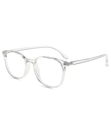 Firmoo reading glasses with prescription 2.25 for women men blue lights computer reading glasses for screens glare -free reading aid tr90 transparent 2.25x transparent