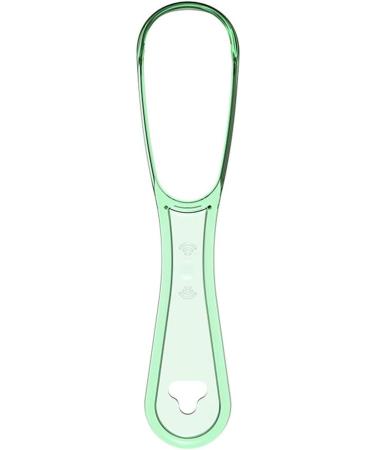 Premium Double-Sided Tongue Scraper | Food-Grade Plastic Oral Care Tool for Fresh Breath | Reusable & Non-Slip Handle - Light Green - Buy Online on GoSupps.com