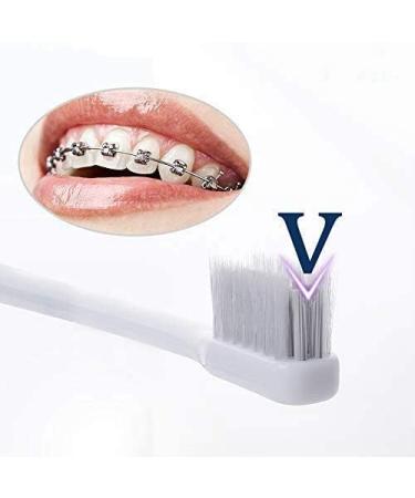 Y-Key Orthodontic Toothbrush - V-Shape Soft Bristle 4 Packs (Color-Sorted) | Gentle Care for Braces - Buy Online on GoSupps.com