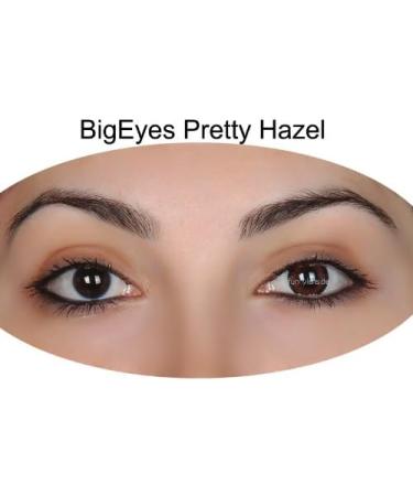 Meralens Brown Circle Lenses Pretty Hazel - 14mm Big Eyes Colored Contacts with Case (Non-Prescription) - Buy Online on GoSupps.com