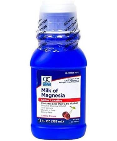 Quality Choice Milk of Magnesia Cherry Flavor 12 Fl Oz (335ml) Plastic Bottle (Pack of 6) - Buy Online on GoSupps.com