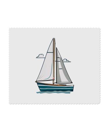 2 x Microfiber Cleaning Cloths "Sailboat On The Water" (LC00024927)