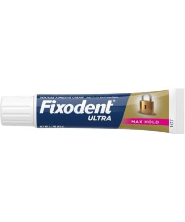 Fixodent Ultra Max Hold Dental Adhesive 2.2 oz - Long-Lasting Hold for Dentures | International Shipping Available - Buy Online on GoSupps.com