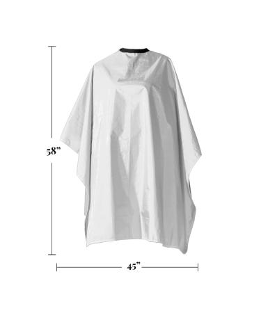 Betty Dain Reversi Reversible Coloring/Styling Cape - 50 x 60 Inches, Snap Closure, Chemical Proof Finish - Silver/Black - Buy Online on GoSupps.com