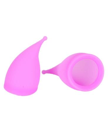 Menstrual Cup Silicone Women Reusable Menstrual Cup Collector Safe Female Period Lady Feminine Hygiene Cup(Purple)