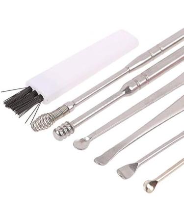 Spkaodngo 7Pcs/ Earwax Remover Stainless Steel Earwax Scraper Earwax Cleaning Earwax Spoon Care Earwax Cleaning Tool - Buy Online on GoSupps.com