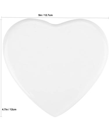 Qchomee Personalized Ceramic Photo Picture Frame Porcelain Portrait Plaque for Headstone Graves Indoor Monument Ornament Color Oval Memorial Tile Dad Mam Pet Dog Cat Heart-shaped - 5x4.7in - Buy Online on GoSupps.com