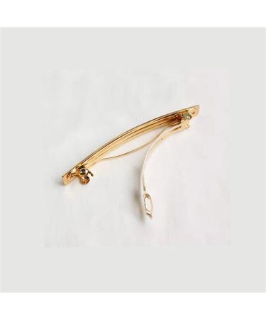 yangzerang Vintage Rectangular Hairpin Slim Long Spring Hair Clips Smooth Surface Hair Clips Barrettes Flat Hair Clasp Clip - Buy Online on GoSupps.com