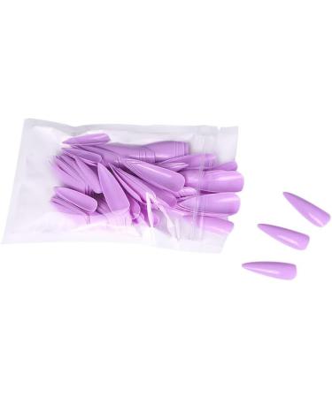 dijiusidy 1 Set Press on Nails Almond Fingernails Stick Solid Color Full Cover Art Decals Salon Supplies DIY Decorations No.12 taro purple - Buy Online on GoSupps.com
