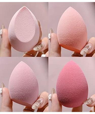 4-Pack Pink Makeup Sponges Blender Set - Flawless Foundation Applicator with Egg Case & Holder - Buy Online on GoSupps.com