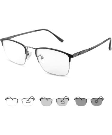 Shop Miryea Photochrome Progressive Multifocus Reading Glasses - Blue Light Blocking Black 2.5x - International Shipping Available! - Buy Online on GoSupps.com