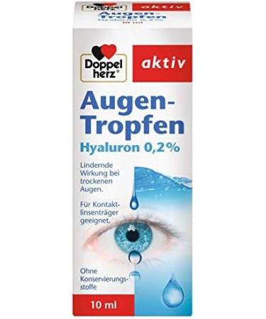 Double Heart Eye Drops Hyaluron 0.2% Dry Eyes 2 x 10 ml - Buy Online on GoSupps.com