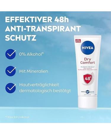  NIVEA NIVEA 6 x DRY COMFORT PLUS CREAM body deodorant - stock offer - Buy Online on GoSupps.com