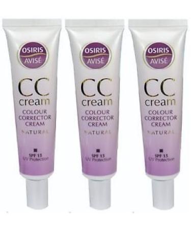 Multi Pack Offer 3 X Osiris CC Cream Natural with SPF15 - 35ml Each 35 ml (Pack of 3)