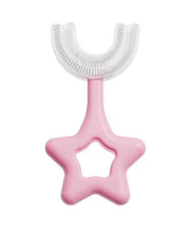 Safe Silicone Head Kids U-Shaped Toothbrush - Whole Mouth Cleaning Child-Friendly Washable Toothbrush