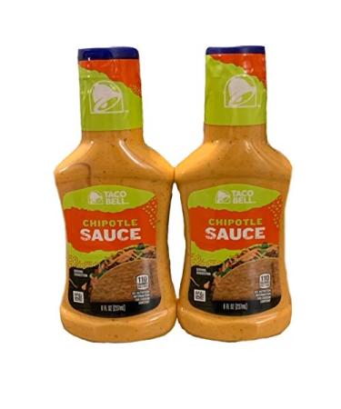 Taco Bell Chipotle Sauce | Chipotle Sauce 8 oz | Great for Tacos, Wraps, and Salads | Pack of 2 | 8 oz Each