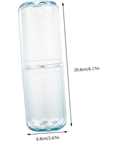 Beavorty Travel Toothpaste Holder & Toothbrush Storage Case - Blue Washing Cup 20.8x6.8cm for Outdoor Use - Buy Online on GoSupps.com