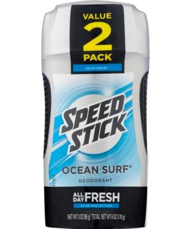 Buy Speed Stick Deodorant for Men - Ocean Surf 1.8 oz (2 Count) | Long-Lasting Freshness International Shipping - Buy Online on GoSupps.com