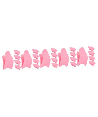 FRCOLOR 25 Pcs False Eyelash Auxiliary Practical Eyelash Tweezer Wear-Resistant Eyelashes Clamp Lash Tweezers for Eyelash Extensions Eye Lash Holder Pink Eyelash Comb Girl Miss Plastic