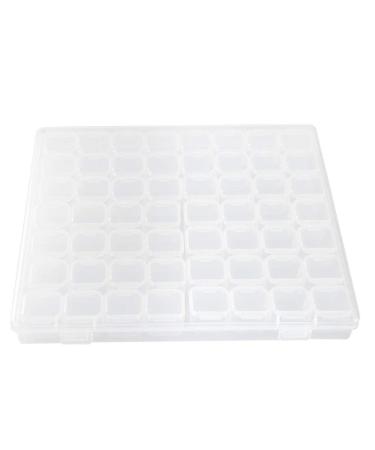 ANKROYU 56 Slots Empty Clear Plastic Organizer Box Nail Decoration Sequence Organize Box Nail Art Decoration Storage Container Tool for Nail Rhinestone Crystal Earrings