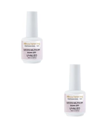 WOONEKY 2 Pcs Beautiful Nail Gel Chameleon Cat Eye UV Polish Gel UV LED Nail Gel Polish Nail Polish Gel