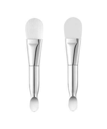 Beaupretty 2st make-up brush make your own face brush make-up gadgets brush brush facial make-up brush eye brush silicone mask cosmetics plastic brush for liquid foundation