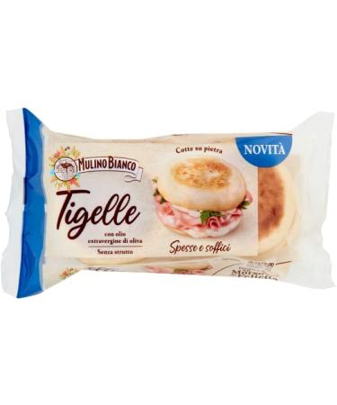  Italian Gourmet E.R. Pack of 9 Mulino Bianco tigelles in mild extra virgin olive oil - Lard-free - Thick and soft tigelle for filling - Pack of 6 210g tigelles + 400g gourmet Italian polpa - Buy Online on GoSupps.com