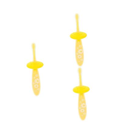 minkissy 3 x Toothbrushes Baby Food Grade Silicone Gift Box Portable