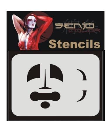 Face ART Stencil A4 - Clownface Facepainting Stencil Polyester Senjo Color Airbrush Stencils