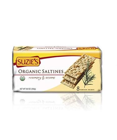 Suzie's Organic Rosemary & Sesame Salted Crackers - 8.8oz (Pack of 12) - Buy Online on GoSupps.com