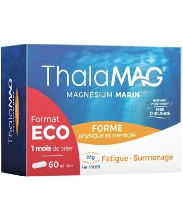 Thalamag Iron B9 Marine Magnesium + Iron + Vitamin B9 4 Months Treatment Pack of 4 x 60 Capsules (4) - Buy Online on GoSupps.com