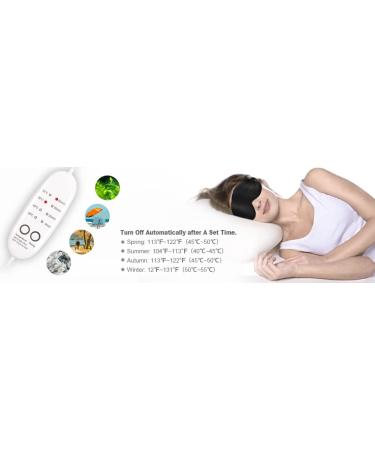Emacombo Heated Eye Mask | Reusable USB Silk Steaming Eye Mask with Temperature Control | for Sleeping, Puffiness, Dry Eyes, Tired Eyes | Best for Blepharitis, Styes, and Eye Bags - Buy Online on GoSupps.com