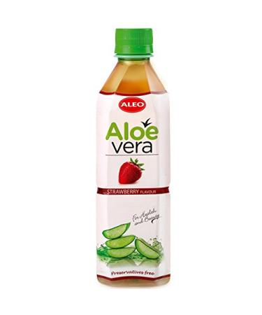 ALEO Aloe vera drinks - With strawberry flavor - 500 ml - With a 0.25 euro DPG booklet