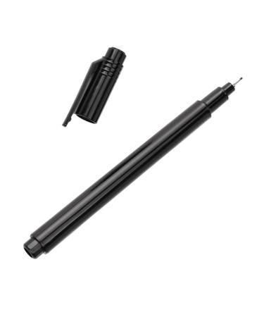 POPETPOP Nail Pen Manicure Dotting Pen Drawing Painting Liner Pens Nail Polish Drawing Pen Nail Dotting Painting Drawing Pen Nail Brush Pen Nail Drawing Pen Gel Nail Tool Abs Simple Step 14X1X1CM Black