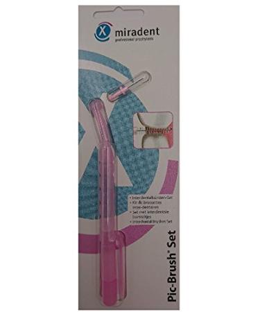 Mirandent Professional Prophylaxis - Pic-Brush Interdental Brush Set Pink Transparent