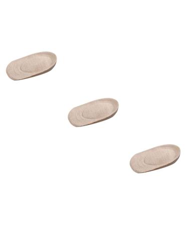 GLEAVI 3 Pairs Heel Cups Absorption Heel Cushion Height Increase Insoles Heel Cushion Insert High Heel Pad Heel Lift Inserts Height Increase Cushion Heel Pads Men and Women Half Pad Soft