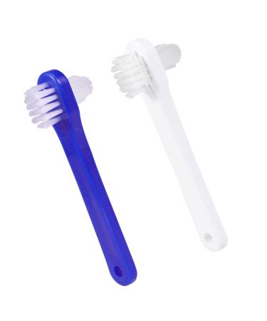 Hapinary 4 prosthesis cleaning tool prosthesis brush denture denture denture Brush double -sided toothbrush prosthesis cleaning brush Handbook wrong toothbrush
