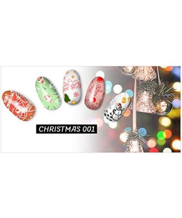 Christmas Theme Nail Art Stamping Plate - Winter Snowflake, Cartoon Snowman, Santa, Turkey Dinner Pattern - DIY Manicure Print Tool - Buy Online on GoSupps.com