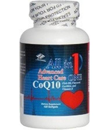 All in 1 Advanced Heart Care CoQ10 Fish Oil Flaxseed Lecithin.