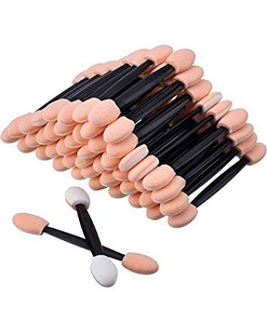 BNP 50 PCS Disposable Double Sided Sponge Tipped Cosmetic Makeup Eyeshadow Applicator Brush