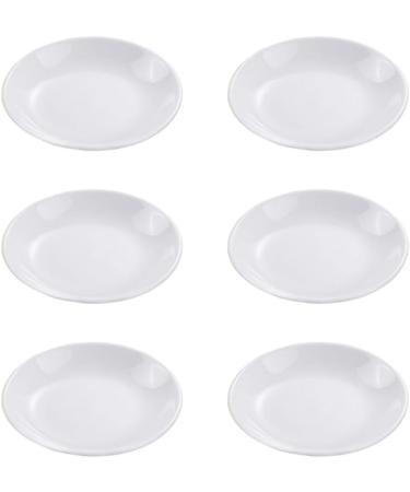Zerodeko 6pcs Ceramic Saucer Sauce Storage Container Snack Bowl Japanese Soy Sauce 5inch Round Plate Pinch Prep Bowls Ketchup Seasoning Small Dipping Snack Plate Ceramics White re-usable - Buy Online on GoSupps.com