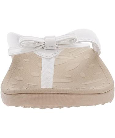 WHITIN Women's Flip Flops Thong Sandals with Arch Support | Soft Toe Post | Deep Heel Cup | Bowknot White - Buy Online on GoSupps.com