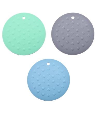 3 Pcs Round Silicone Insulation Pad Round Silicone Meal Mat Round Insulation Pad Used to Insulate Heat and Prevent Slipping