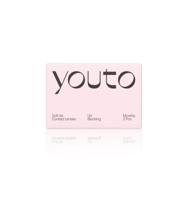 youto monthly soft lenses 2 pieces spherical contact lenses UV protection and high wearing comfort BC 8.5 mm DIA 14.0 mm -3.75 diopters - Buy Online on GoSupps.com