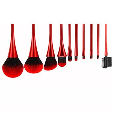 Portable Mini Face Makeup Brush Set - Multi-Function Premium Foundation & Blush Brushes with Red Handle for Professional Cosmetics - Buy Online on GoSupps.com