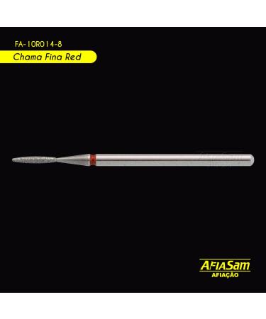 Diamond nail drill bit flame red head diameter 1.4 mm/working part 8 mm - Buy Online on GoSupps.com