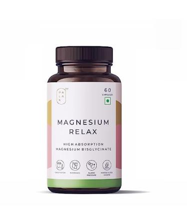 Magnesium Relax Supplement with Magnesium bisglycinate Magnesium Oxide and Vitamin B5 | Pack of 60 Capsules