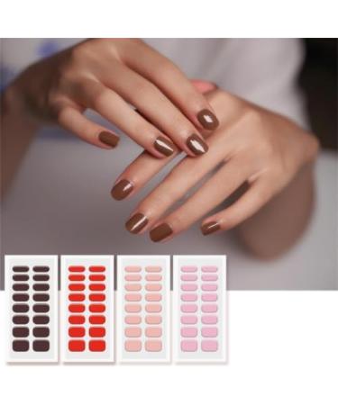  Cmeilau New UV Gel Nail Stickers Semi-Cured Gel Nail Stickers Gel Nail Films for Home DIY (Purple M) - Buy Online on GoSupps.com